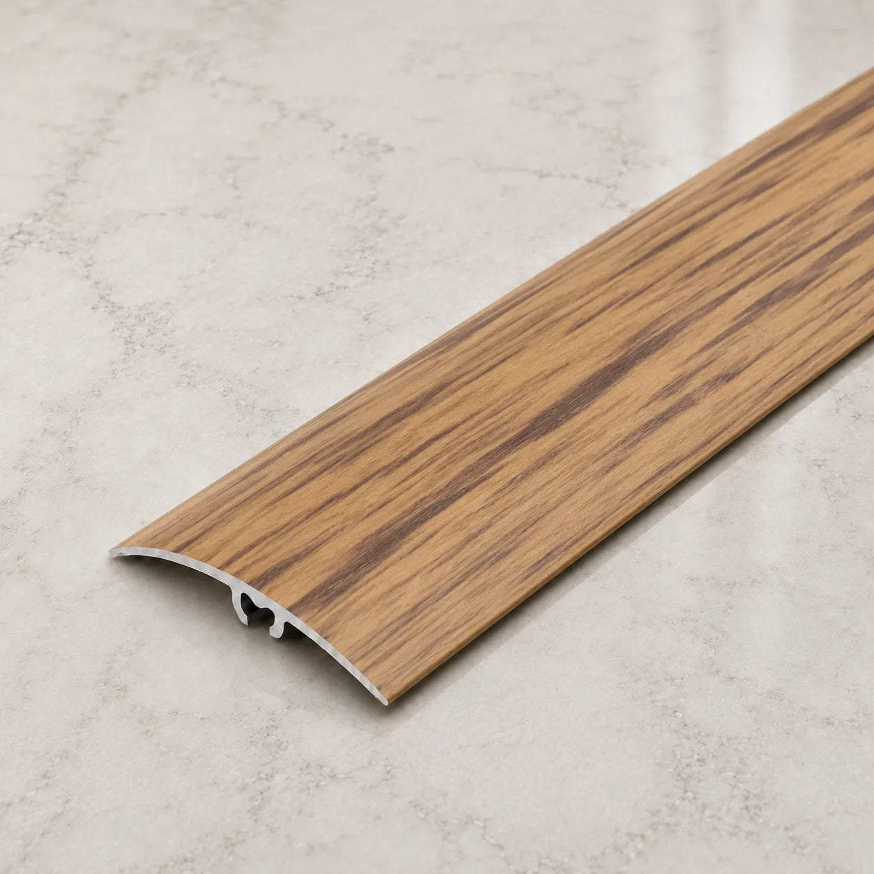 50mm Wood Effect Aluminium Door Threshold Strip in Hickory